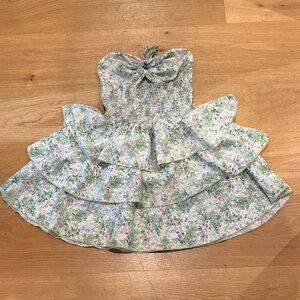 Floral Strapless Dress